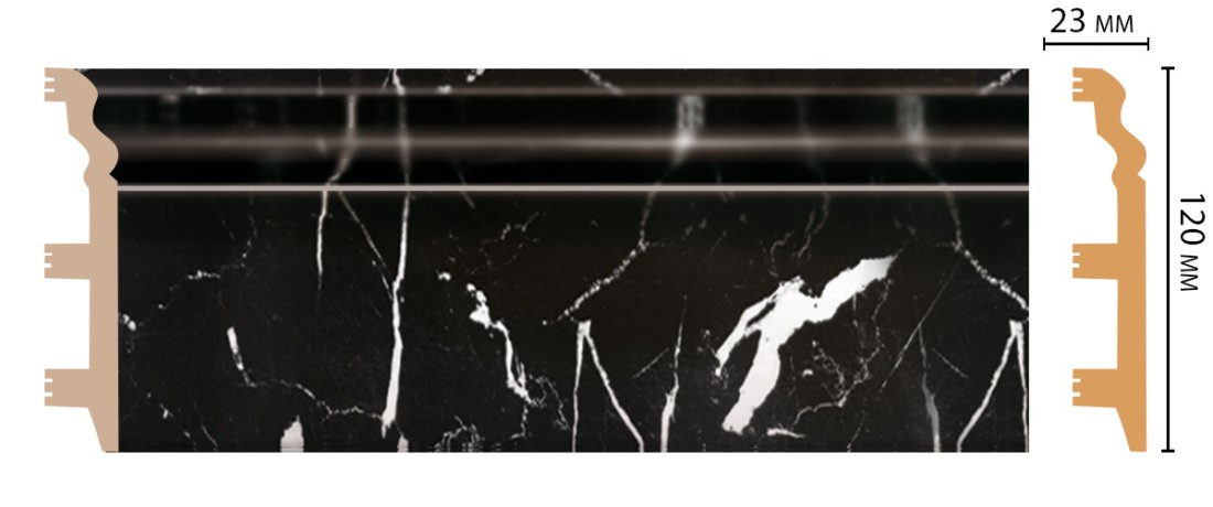Плинтус напольный DECOMASTER D233-78ДМ (120*23*2400 мм)
